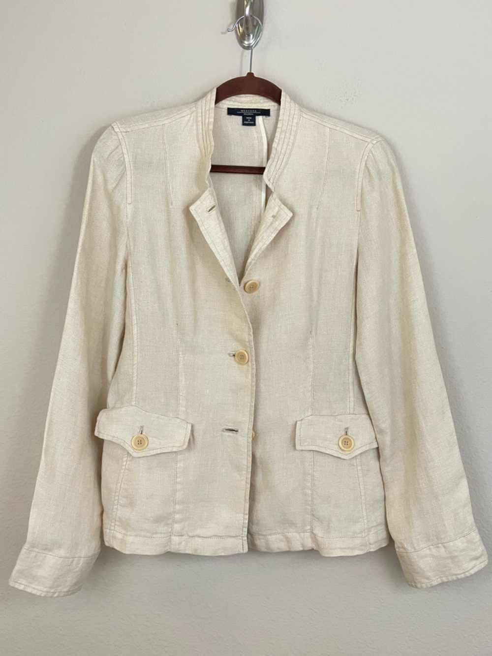 Weekend Max Mara Linen Slim Utility Women's Jacket‎ Size 10